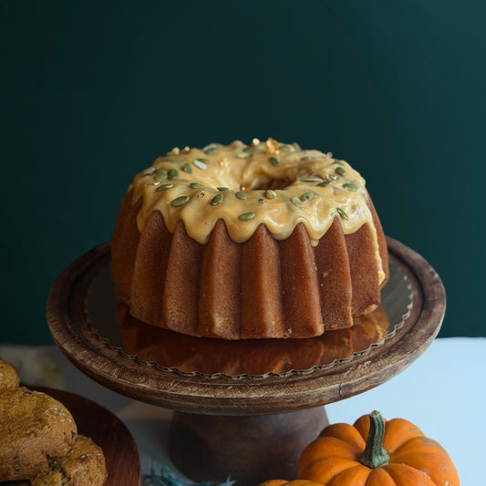 Thanksgiving Salted Caramel Pumpkin Bundt Cake