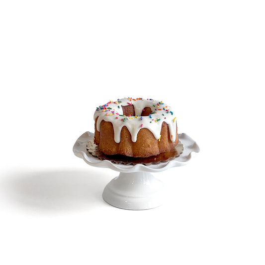 Mini Birthday Bundt Double Vanilla Cake