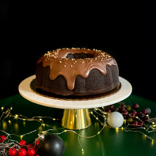 Chocolate Whiskey Christmas Bundt